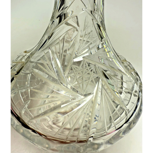 Vintage Eleanor American Cut Brilliant Crystal Decanter Genie Bottle Pinwheel - Picture 4 of 9